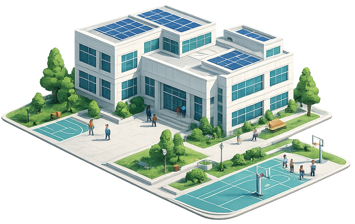 Modern smart school building